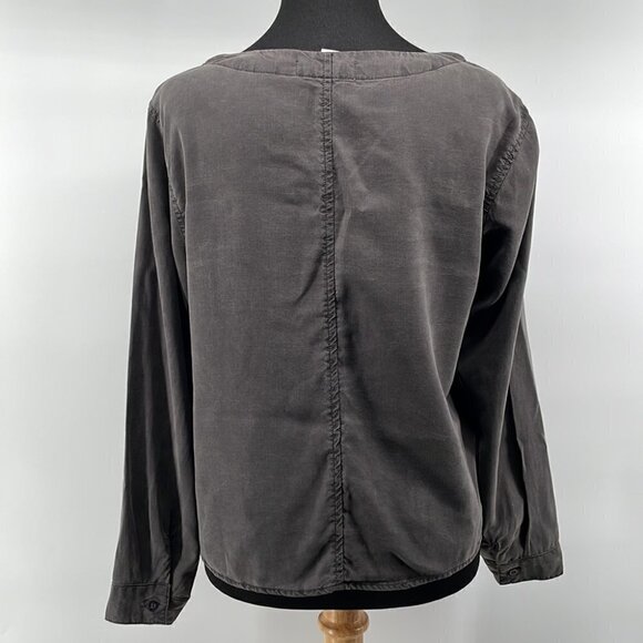 BELLA Dahl asymmetrical top lagenlook blouse soft comfy sz xs career - Picture 10 of 10